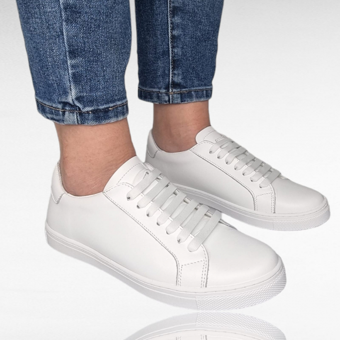 Pantofi Damă Casual Confort Din Piele Albă 5131 [3]