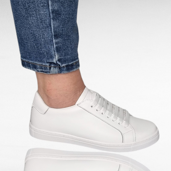 Pantofi Damă Casual Confort Din Piele Albă 5131 [2]
