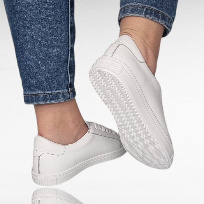 Pantofi Damă Casual Confort Din Piele Albă 5131 [4]