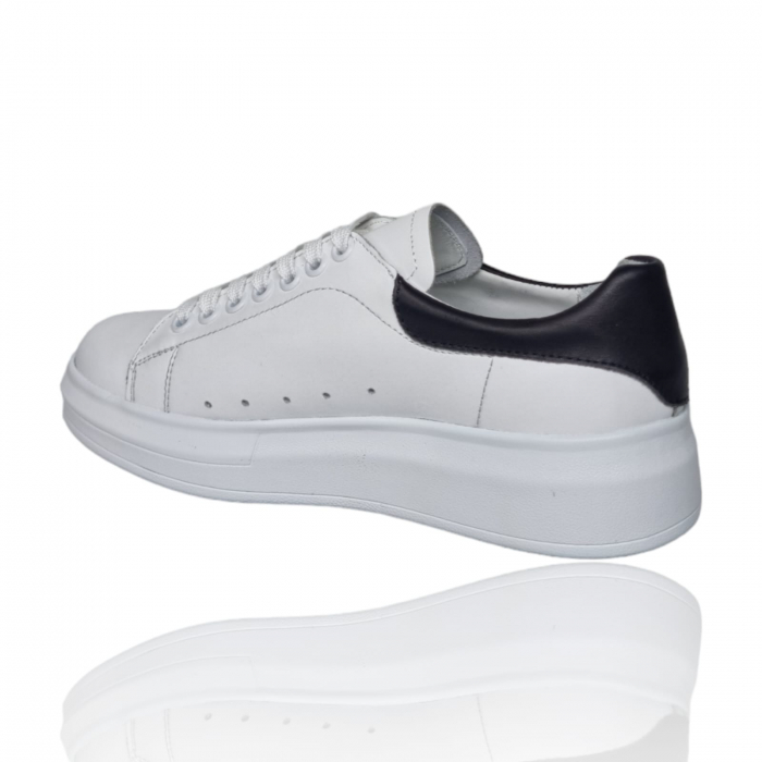 Pantofi Damă Casual Confort Din Piele Naturală Albă 5021 [4]