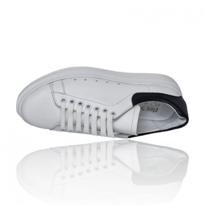 Pantofi Damă Casual Confort Din Piele Naturală Albă 5021 [6]