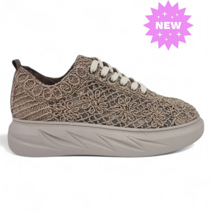 Pantofi Damă Casual Confort Din Piele Naturală Auriu 5289 [1]