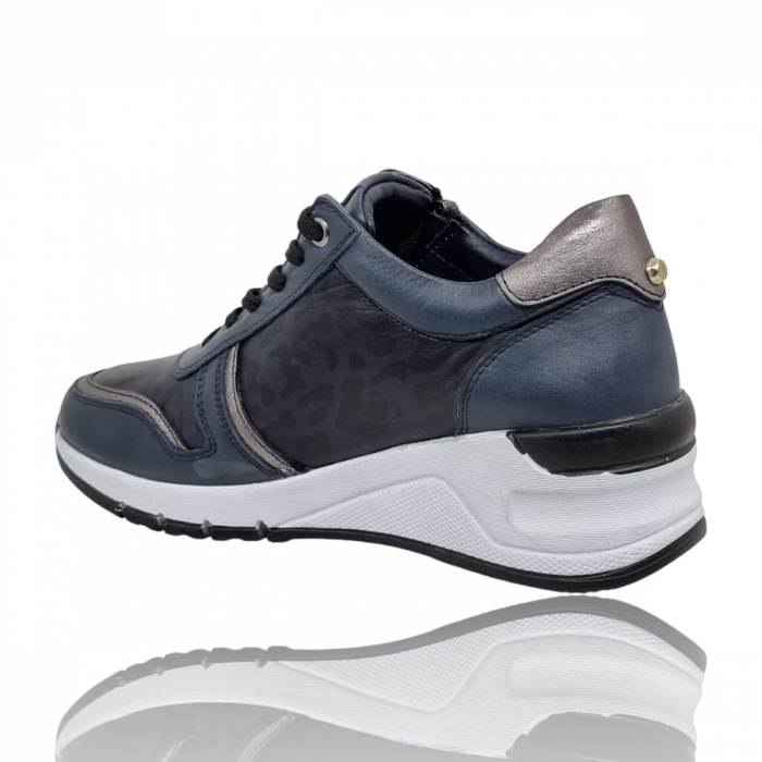 Pantofi Damă Casual Confort Din Piele Naturală Blue 5020 [4]