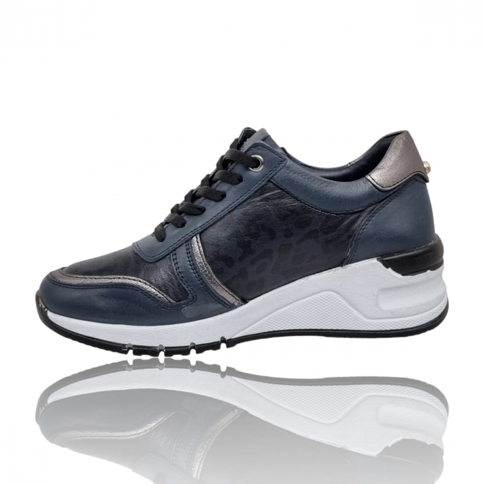 Pantofi Damă Casual Confort Din Piele Naturală Blue 5020 [2]
