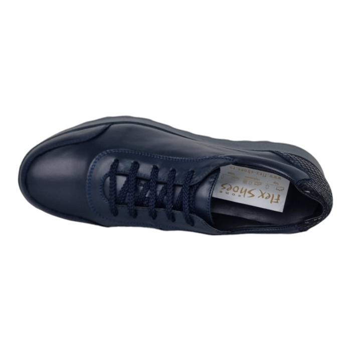 Pantofi Damă Casual Confort Din Piele Naturală Blue 5057 [6]