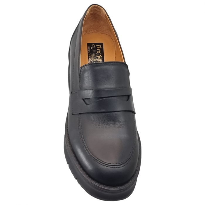 Pantofi Damă Casual Confort Din Piele Naturală Neagră 5039 [4]