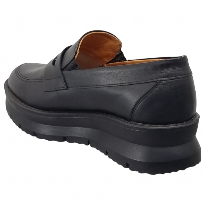Pantofi Damă Casual Confort Din Piele Naturală Neagră 5039 [5]