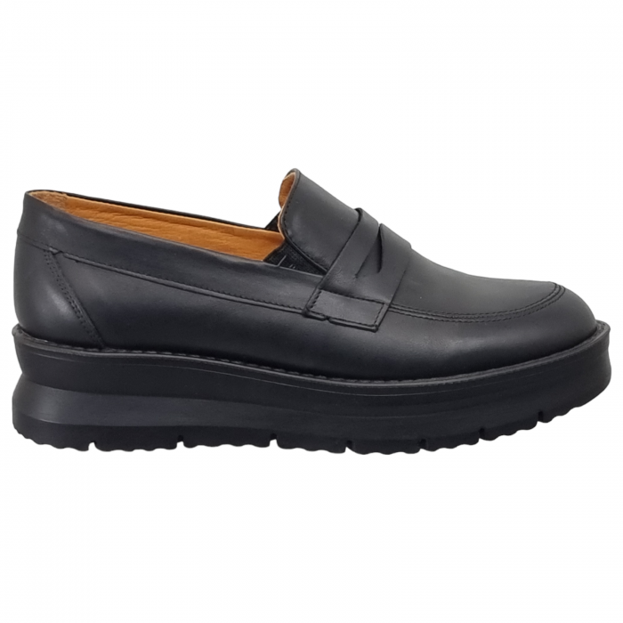 Pantofi Damă Casual Confort Din Piele Naturală Neagră 5039 [1]