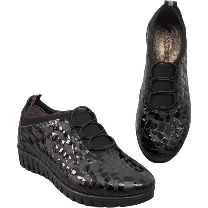 Pantofi Damă Casual Confort Din Piele Naturală Neagră  5045 [3]