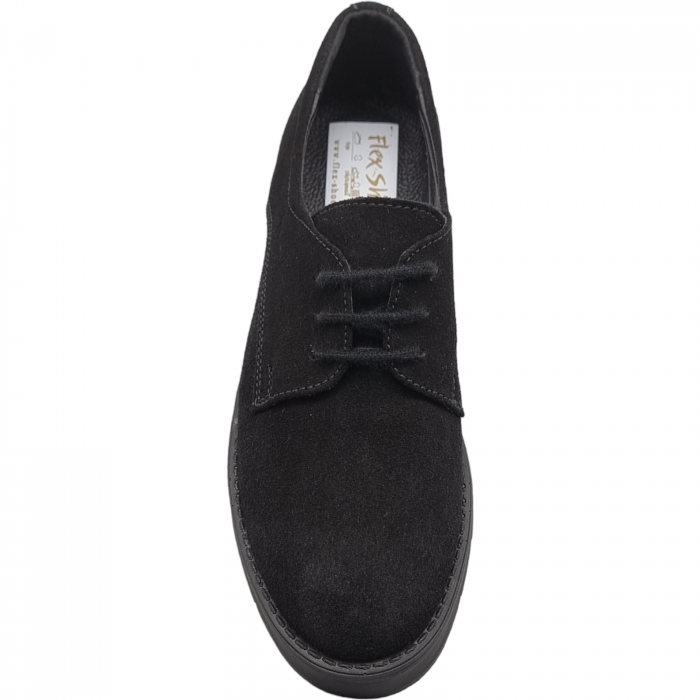 Pantofi Damă Casual Din Piele Naturală Neagră 5047 [5]