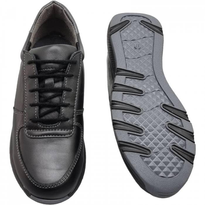 Pantofi Damă Casual Confort Din Piele Naturală Neagră 5084 [6]