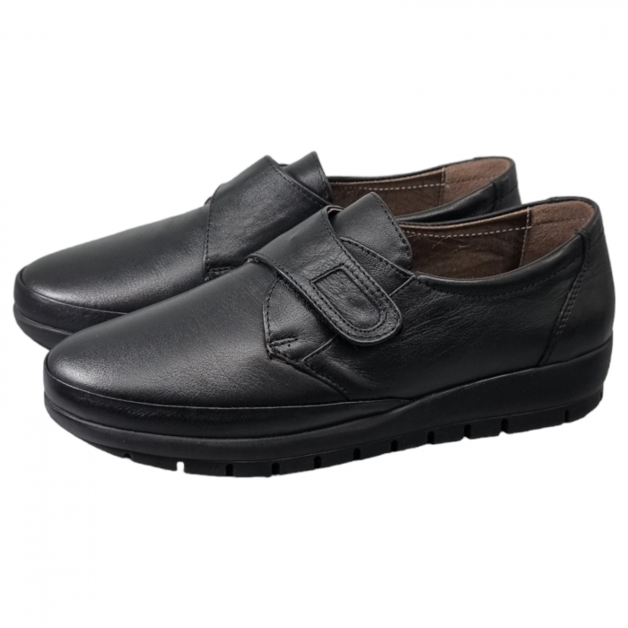 Pantofi Damă Casual Confort Din Piele Naturală Neagră 5087 [3]