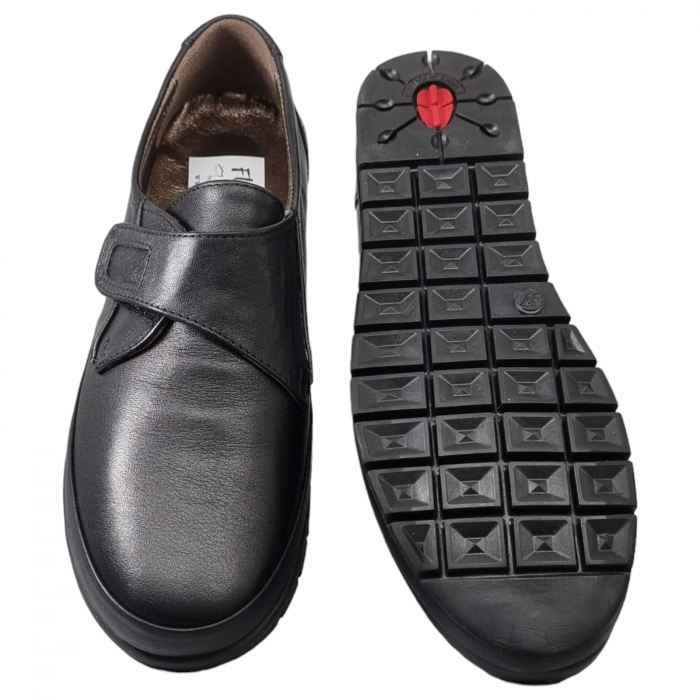 Pantofi Damă Casual Confort Din Piele Naturală Neagră 5087 [2]