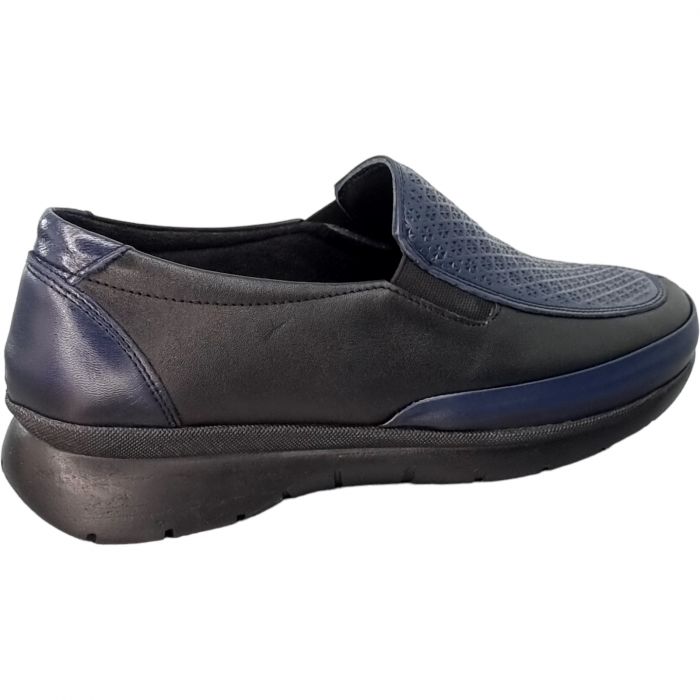 Pantofi Damă Casual Confort Din Piele Naturală Neagră 5088 [2]