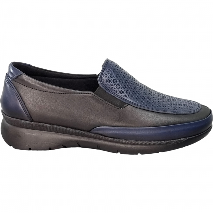 Pantofi Damă Casual Confort Din Piele Naturală Neagră 5088 [5]