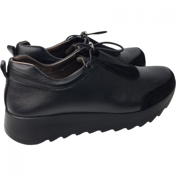 Pantofi Damă Casual Confort Din Piele Velur Naturală Neagră 5089 [3]