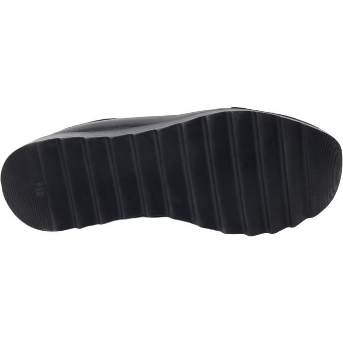 Pantofi Damă Casual Confort Din Piele Velur Naturală Neagră 5089 [5]
