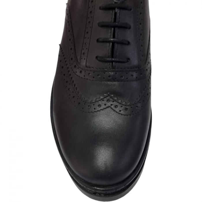 Pantofi Damă Casual Confort Din Piele Naturală Neagră 5062 [5]