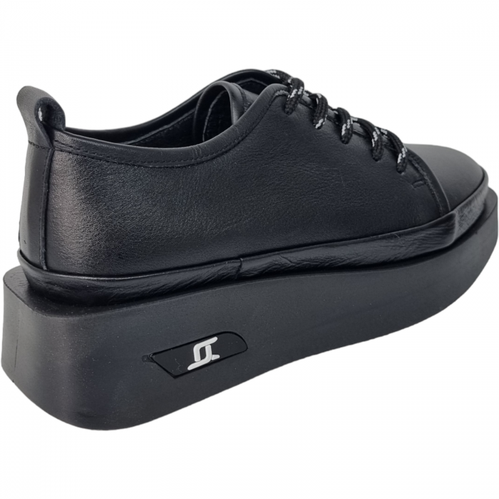 Pantofi Damă Casual Confort Din Piele Naturală Neagră 5108 [9]