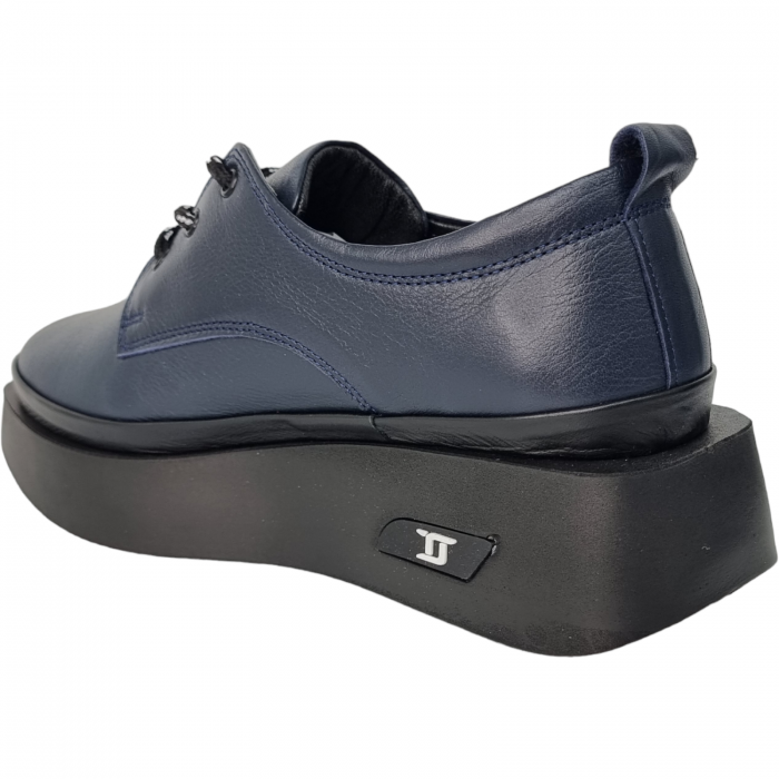 Pantofi Damă Casual Confort Din Piele Naturală Blue 5068 [5]