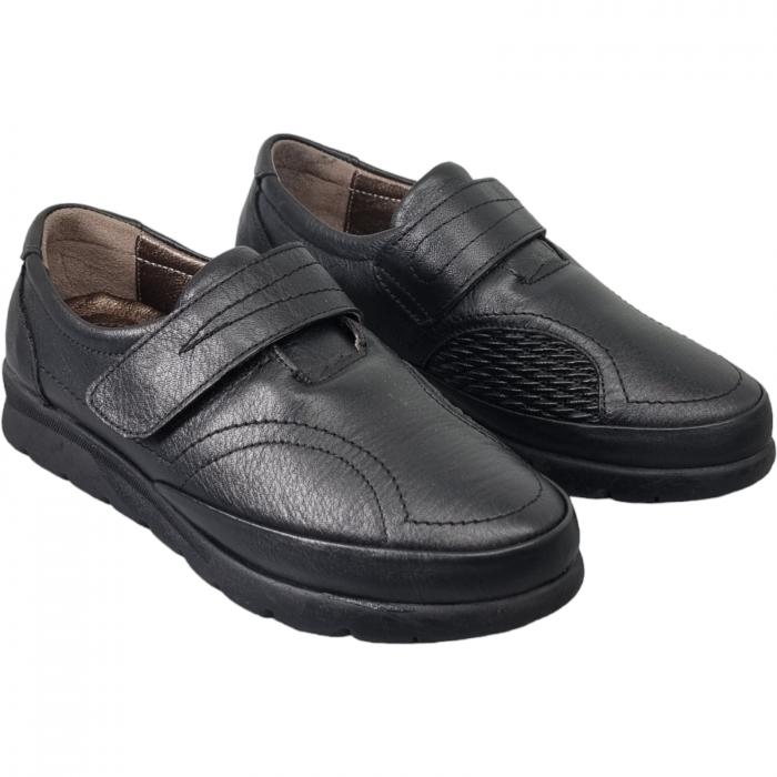 Pantofi Damă Casual Confort Din Piele Naturală Neagră 5040 [5]