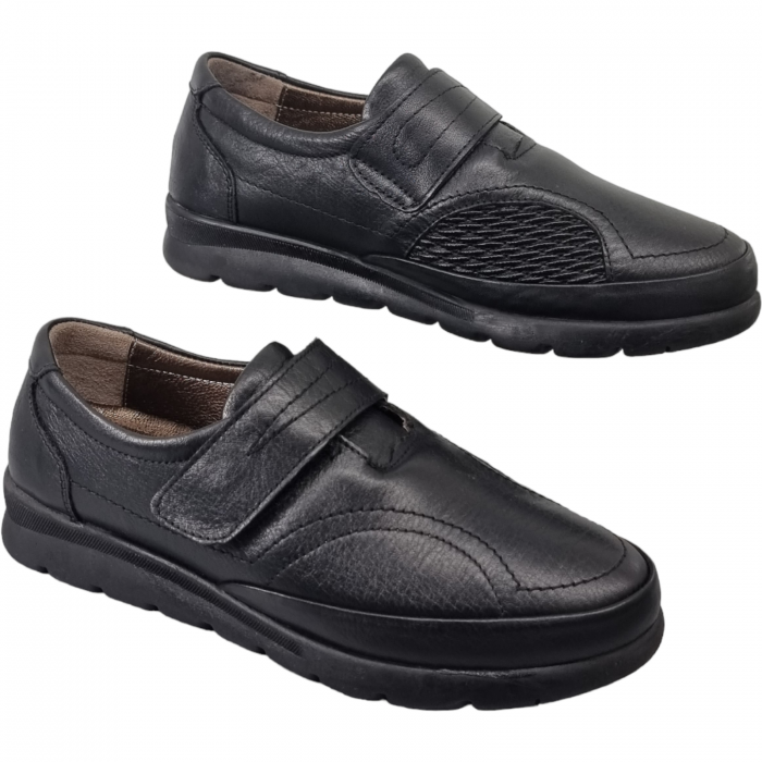Pantofi Damă Casual Confort Din Piele Naturală Neagră 5040 [2]