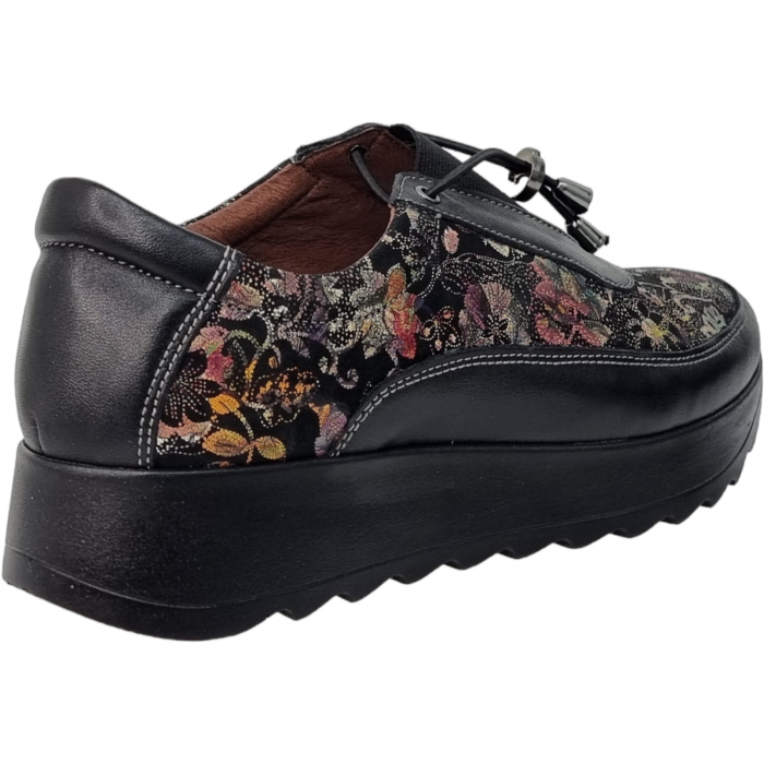 Pantofi Damă Casual Confort Din Piele Naturală Neagră 5079 [5]