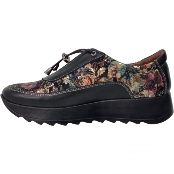 Pantofi Damă Casual Confort Din Piele Naturală Neagră 5079 [2]