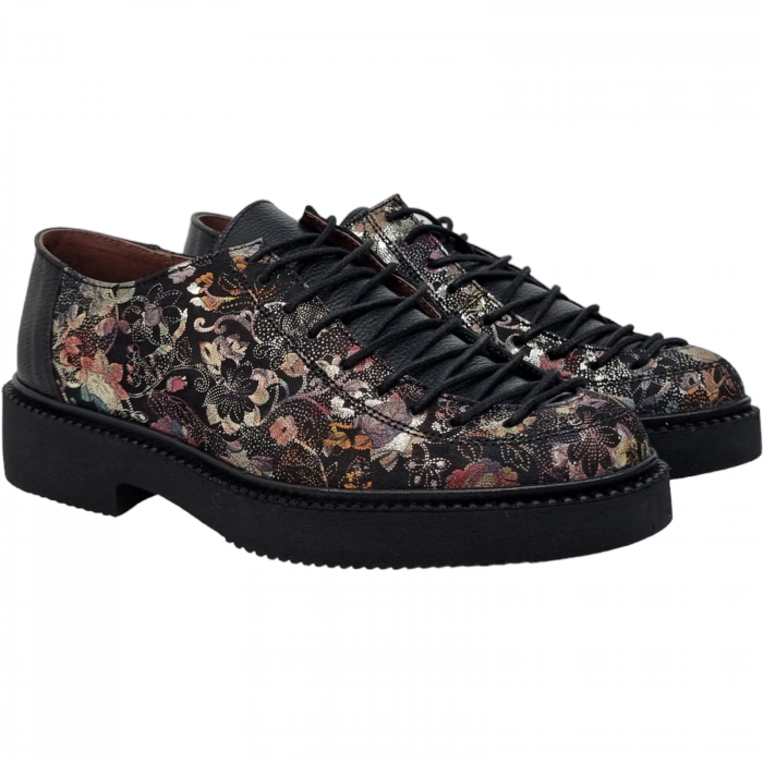 Pantofi Damă Casual Confort Din Piele Naturală Neagră 5080 [2]
