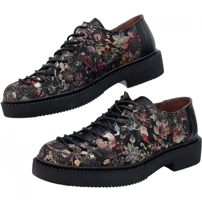 Pantofi Damă Casual Confort Din Piele Naturală Neagră 5080 [3]