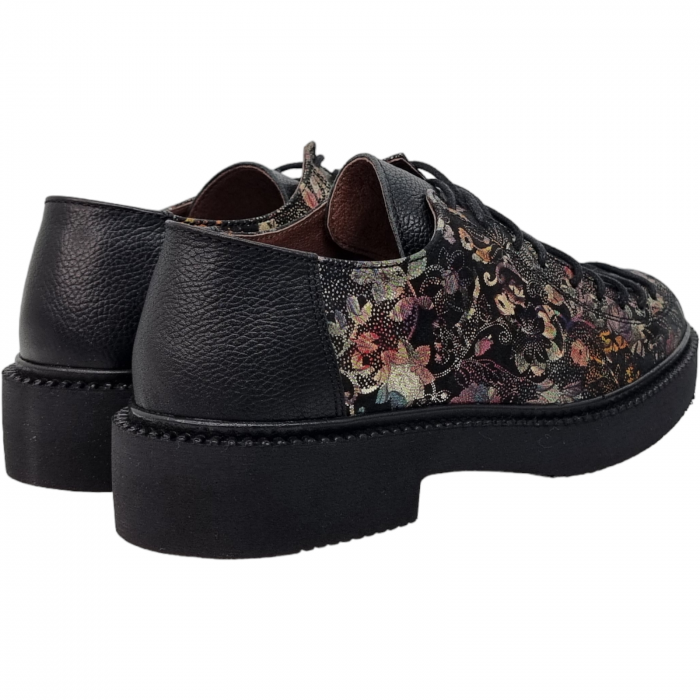 Pantofi Damă Casual Confort Din Piele Naturală Neagră 5080 [4]