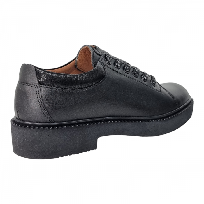 Pantofi Damă Casual Confort Din Piele Naturală Neagră 5081 [3]