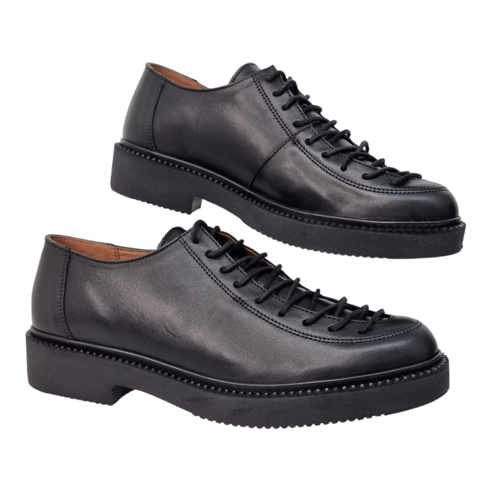Pantofi Damă Casual Confort Din Piele Naturală Neagră 5082 [4]