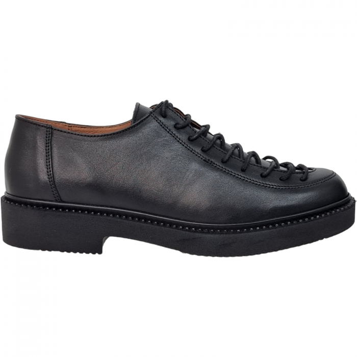 Pantofi Damă Casual Confort Din Piele Naturală Neagră 5082 [1]