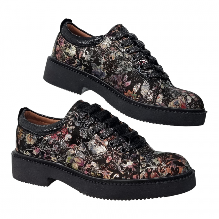 Pantofi Damă Casual Confort Din Piele Naturală Neagră 5085 [2]