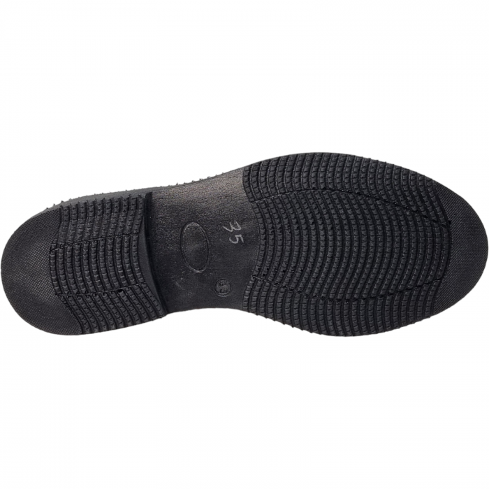 Pantofi Damă Casual Confort Din Piele Naturală Neagră 5085 [6]