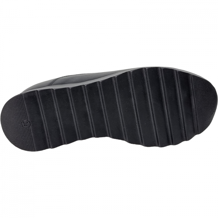 Pantofi Damă Casual Confort Din Piele Naturală Neagră 5086 [6]