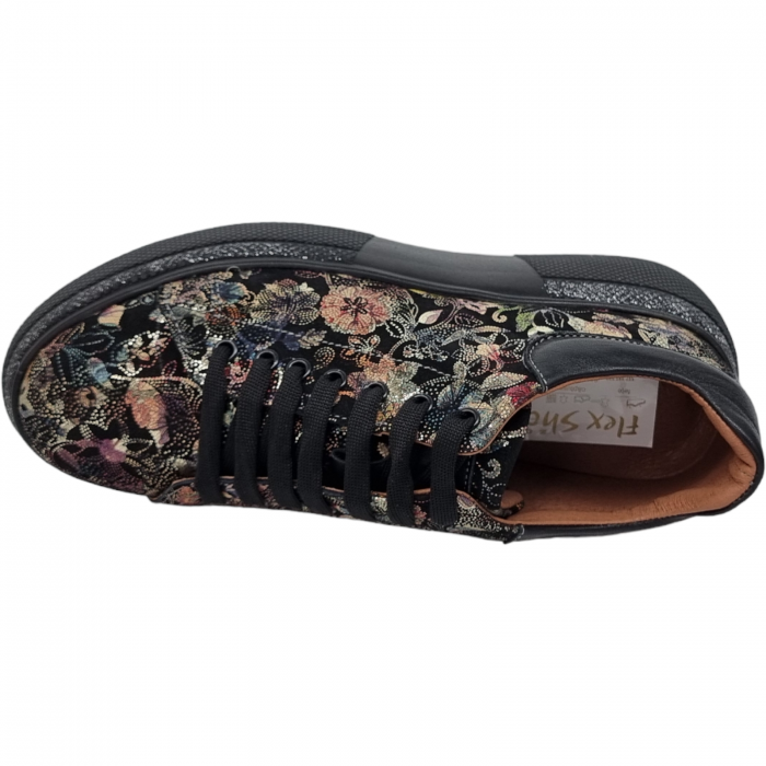 Pantofi Damă Casual Confort Din Piele Naturală Neagră 5090 [4]