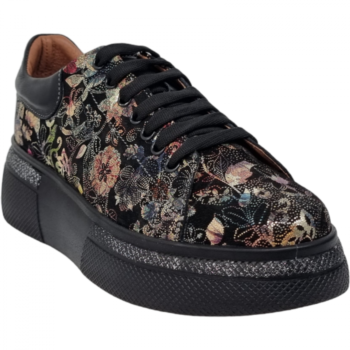 Pantofi Damă Casual Confort Din Piele Naturală Neagră 5090 [2]