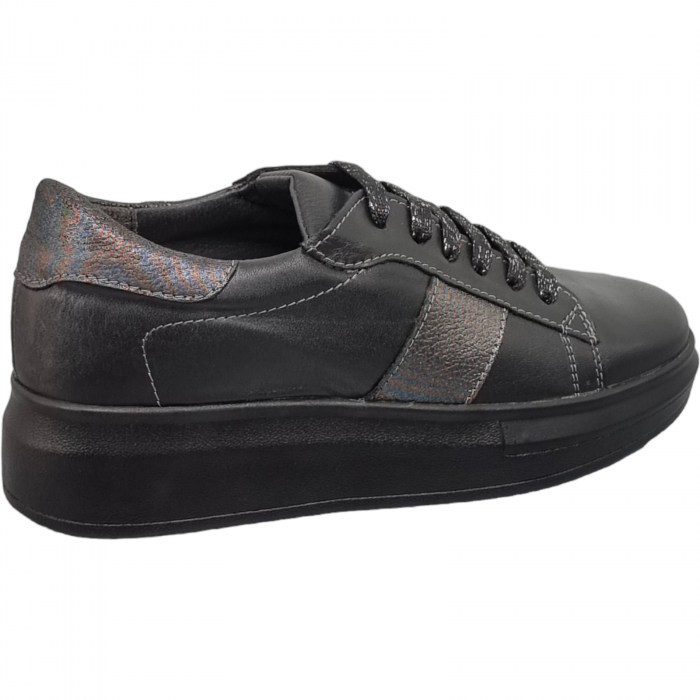 Pantofi Damă Casual Confort Din Piele Naturală Neagră 5013 [1]