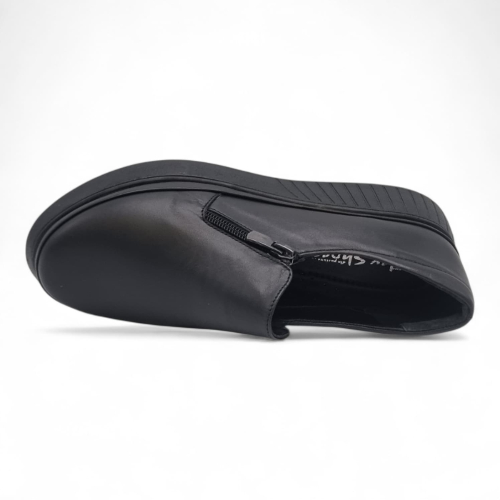 Pantofi Damă Casual Confort Din Piele Naturală Neagră 25441 [6]