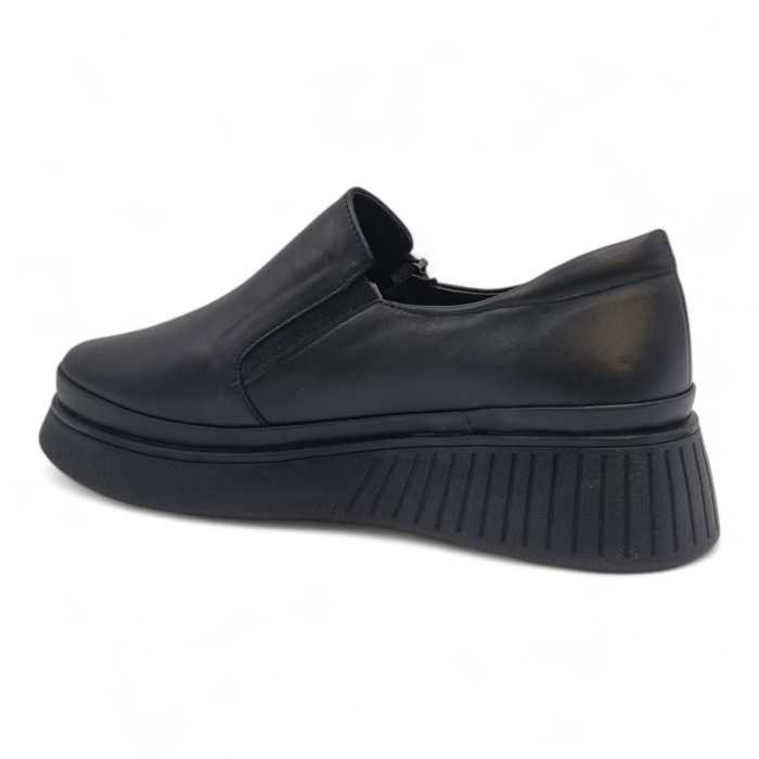 Pantofi Damă Casual Confort Din Piele Naturală Neagră 25441 [5]