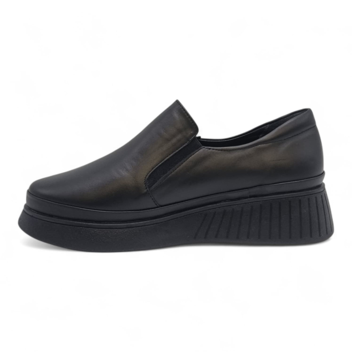 Pantofi Damă Casual Confort Din Piele Naturală Neagră 25441 [4]