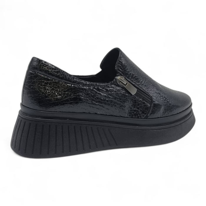 Pantofi Damă Casual Confort Din Piele Naturală Neagră 25442 [3]