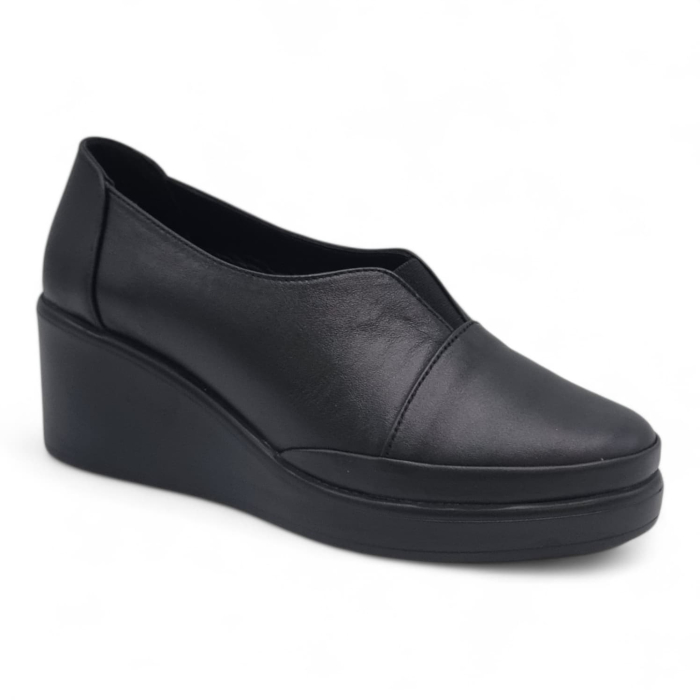 Pantofi Damă Casual Confort Din Piele Naturală Neagră 25448 [2]