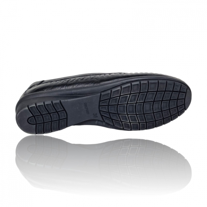 Pantofi Damă Casual Confort Din Piele Naturală Neagră 5042 [7]