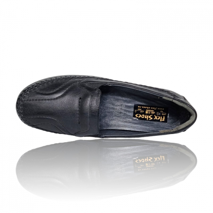 Pantofi Damă Casual Confort Din Piele Naturală Neagră 5042 [6]