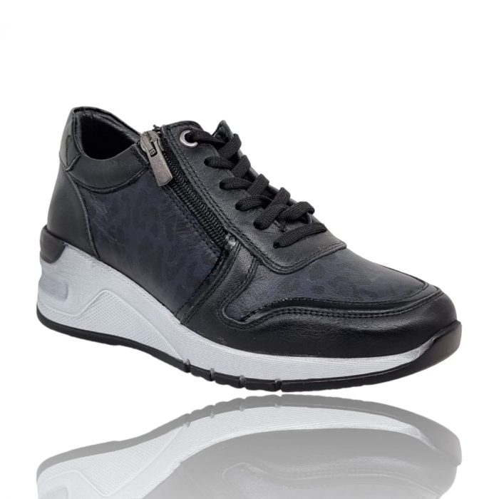 Pantofi Damă Casual Confort Din Piele Naturală Neagră 5098 [5]