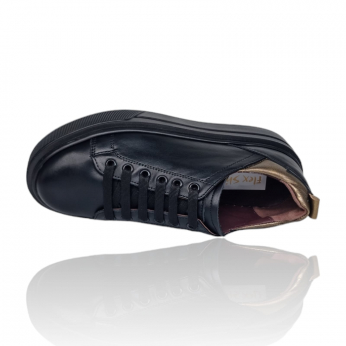 Pantofi Damă Casual Confort Din Piele Naturală Neagră 5070 [7]