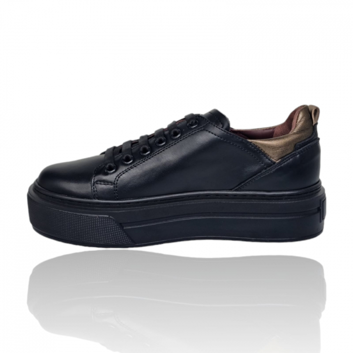 Pantofi Damă Casual Confort Din Piele Naturală Neagră 5070 [2]